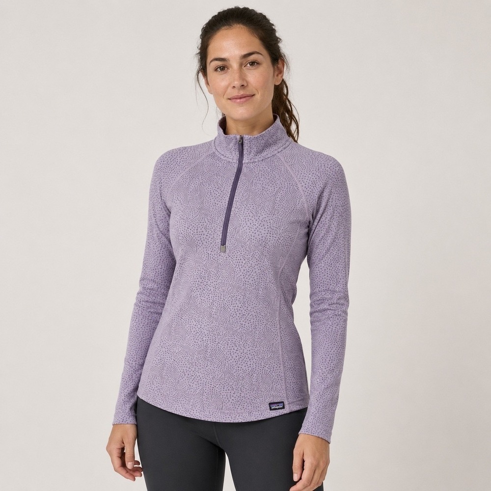 Patagonia Women's S Capilene Midweight Baselayer Quarter Zip Long Sleeve Purple